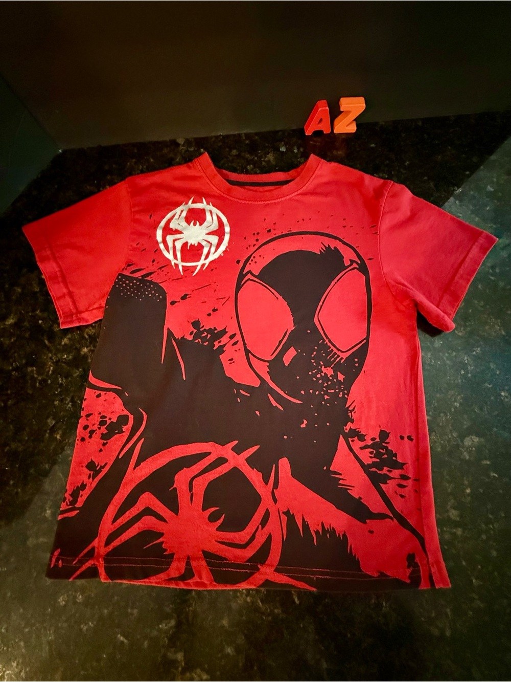 Marvel Spider-Man Boy's Miles Morales Graphic T-Shirt Red Size 7/8
